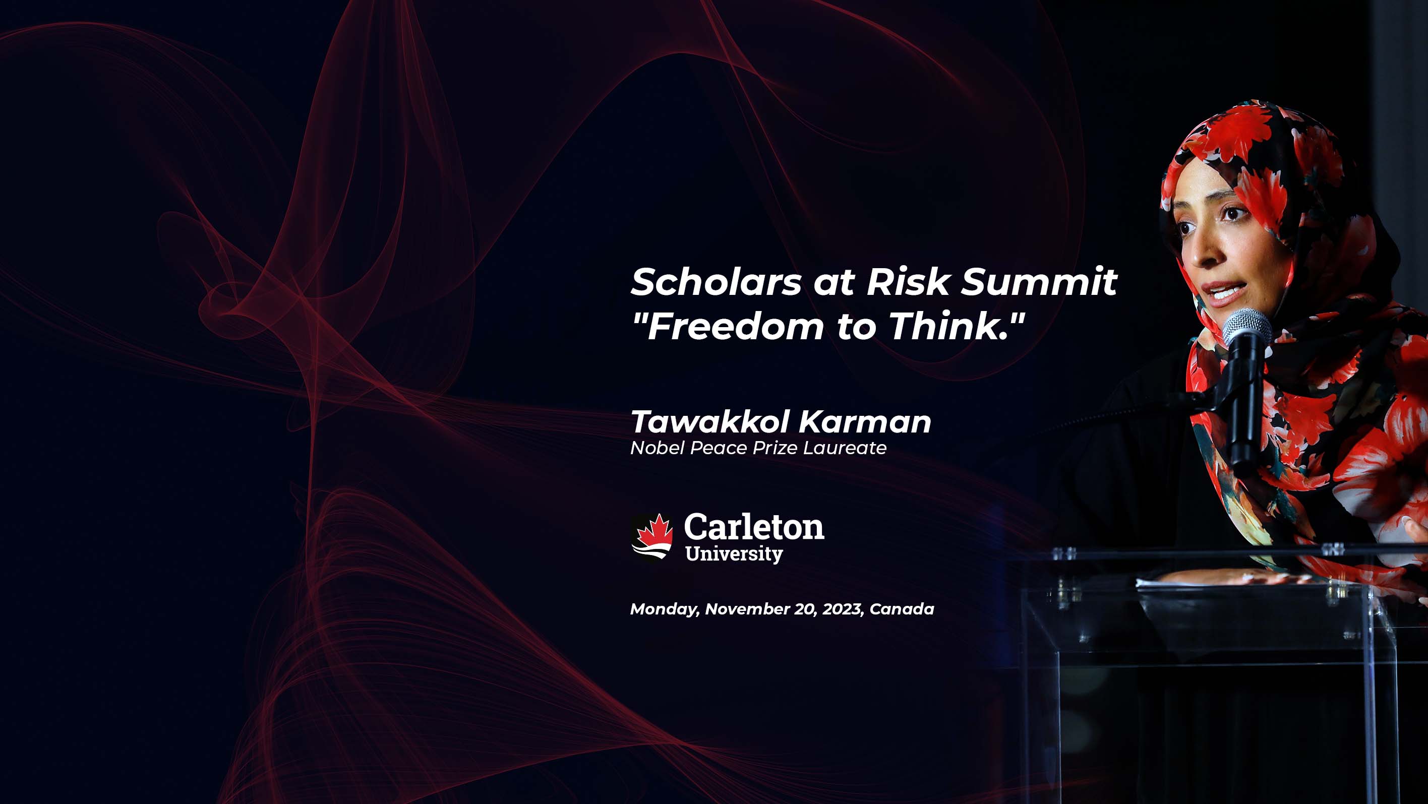 Nobel Laureate Tawakkol to take part in “Scholars at Risk Summit” in Ottawa